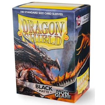 Dragon Shield Card Sleeves - Non-Glare Matte Black (100)