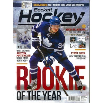 2017 Beckett Hockey Monthly Price Guide (#301 September) (Auston Matthews)