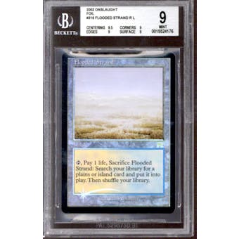 Magic the Gathering Onslaught Foil Flooded Strand BGS 9 (9.5, 9, 9, 9) Quads Plus Q+