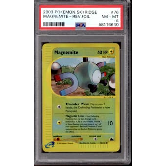 Pokemon Skyridge Reverse Holo Foil Magnemite 76/144 PSA 8