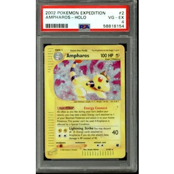Pokemon Expedition Ampharos 2/165 PSA 4