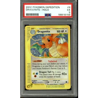 Pokemon Expedition Dragonite 9/165 PSA 5