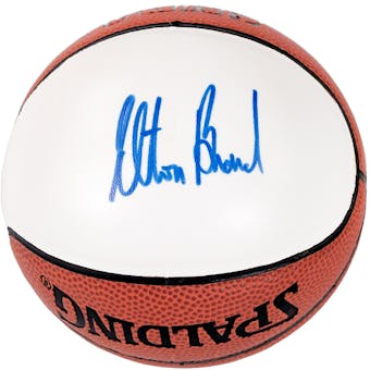 Elton Brand Autographed Chicago Bulls Mini Spalding Basketball (Press Pass)
