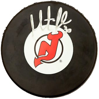 Martin Brodeur Autographed New Jersey Devils Hockey Puck (Steiner COA)