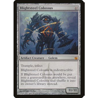 Magic the Gathering Mirrodin Besieged FOIL Blightsteel Colossus LIGHTLY PLAYED (LP)