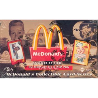 McDonalds Premiere Edition Collectible Card Series Box (1996) (Reed Buy)