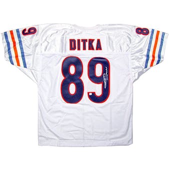 Mike Ditka Autographed Chicago Bears White Football Jersey
