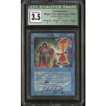 Magic the Gathering Beta Timetwister CGC 3.5 (Garfield signed and altered - MEGA Draw 30)