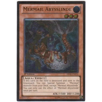 Yu-Gi-Oh Abyss Rising Single Mermail Abysslinde Ultimate Rare - NEAR MINT (NM)
