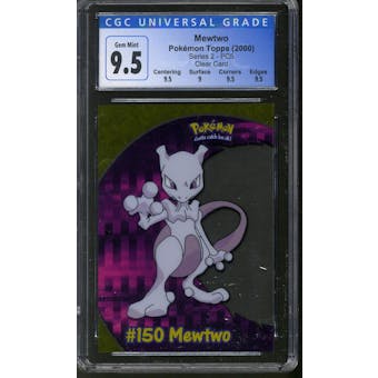 Pokemon Topps TV Animation Series 2 PC5 Mewtwo #150 Acetate Clear Card CGC 9.5 GEM MINT