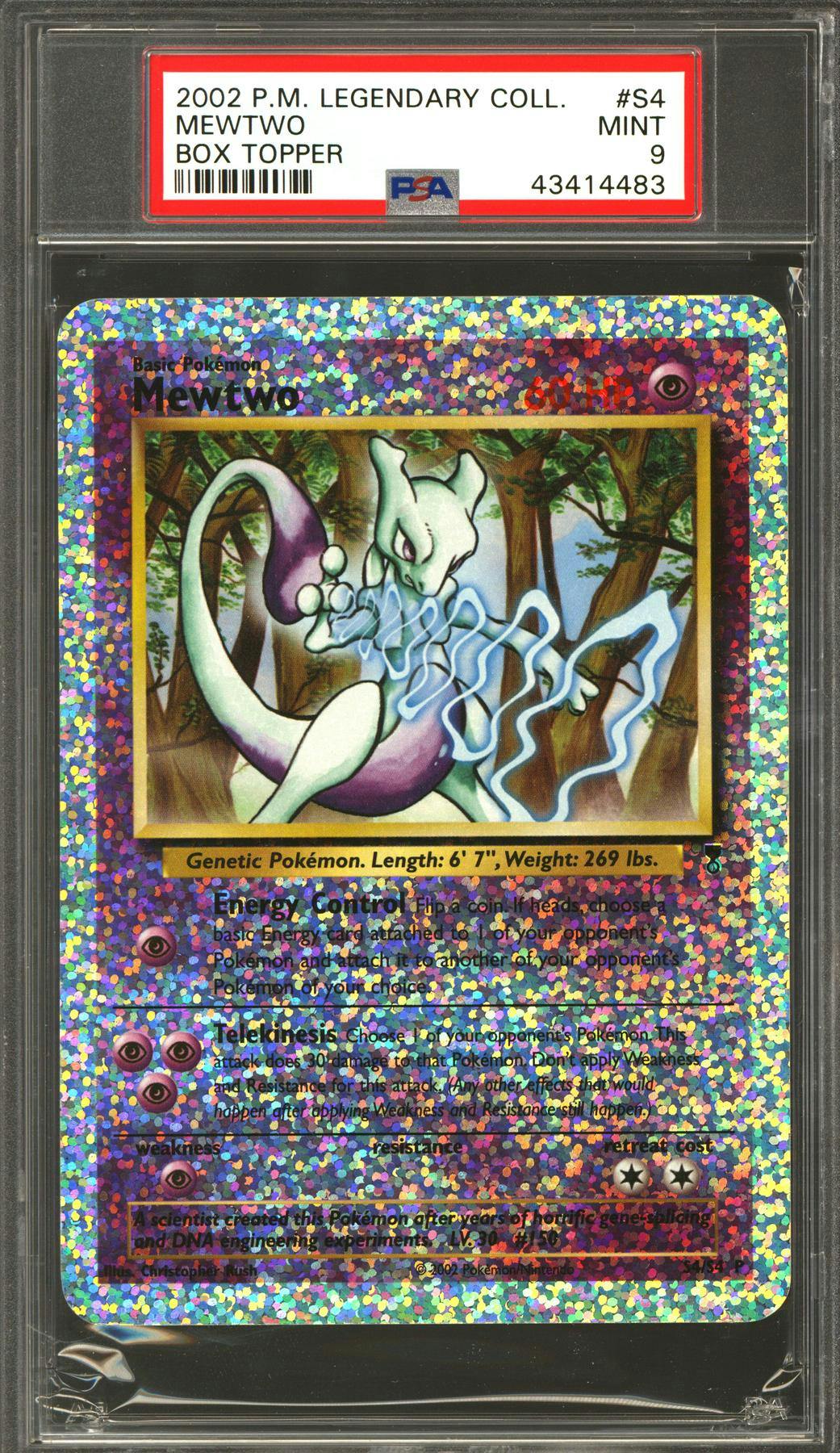 Pokemon Legendary Collection Jumbo Box Topper Mewtwo S4/S4 PSA