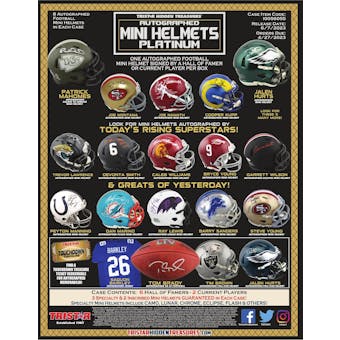 2023 TriStar Hidden Treasures Autographed Football Mini Helmet Platinum Edition Hobby 8-Box Case