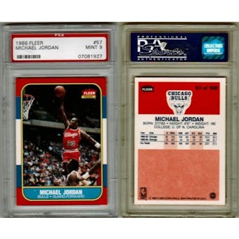 1986/87 Fleer Basketball Michael Jordan #57 PSA 9 (MINT)