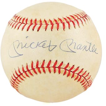 Mickey Mantle Autographed Official American League Baseball (JSA COA) MacPhail
