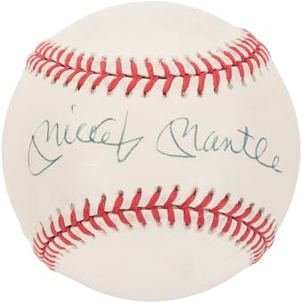 Mickey Mantle Autographed New York Yankees Official MLB Baseball (UDA)