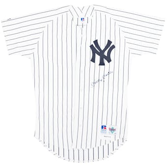 Mickey Mantle Autographed New York Yankees Russell Athletic Jersey (JSA Full Letter)