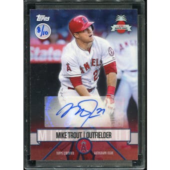 2016 Topps Baseball Hawaii Summit Exclusive Mike Trout Autograph 8/10