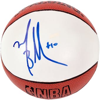 Mike Bibby Autographed Sacramento Kings Mini Spalding Basketball (Press Pass)