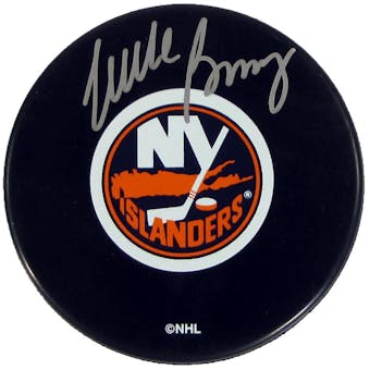 Mike Bossy Autographed New York Islanders Hockey Puck (JSA)