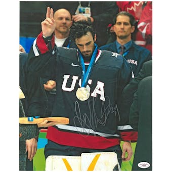 Ryan Miller Autographed Team USA Olympic 11x14 Photograph (JSA)