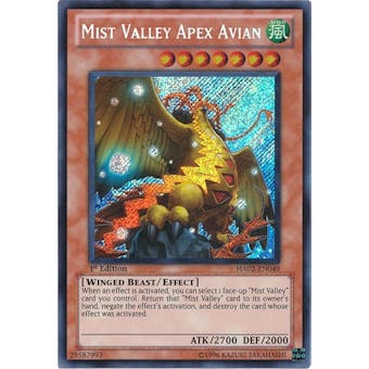 Yu-Gi-Oh Hidden Arsenal 2 1st Edition Single Mist Valley Apex Avian Secret Rare