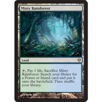Magic the Gathering Zendikar Single Misty Rainforest - FOIL NEAR MINT (NM)