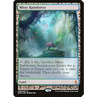 Magic the Gathering Zendikar Single Misty Rainforest - MODERATE PLAY (MP)