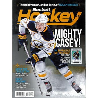 2018 Beckett Hockey Monthly Price Guide (#314 October) (Casey Mittelstadt)