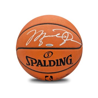 Michael Jordan Autographed Spalding Silver Signature Basketball UDA