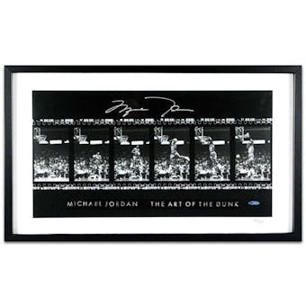 Michael Jordan Autographed and Framed Filmstrip "Art of the Dunk" Photo