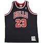 Michael Jordan Autographed Chicago Bulls HOF 2009 #/123 Black Jersey (UDA COA)