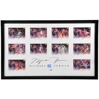 Michael Jordan Autographed Framed UNC 5x7 Collection 8/25 w/11 Autos!!!    UDA  Upper Deck Authenticated