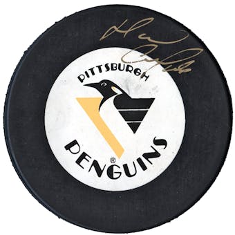 Mario Lemieux Autographed Pittsburgh Penguins Puck (Field of Dreams)
