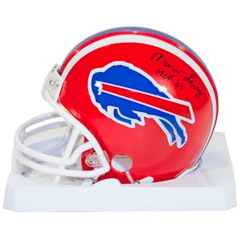 Marv Levy Autographed Buffalo Bills Football Mini Helmet w/HOF 01
