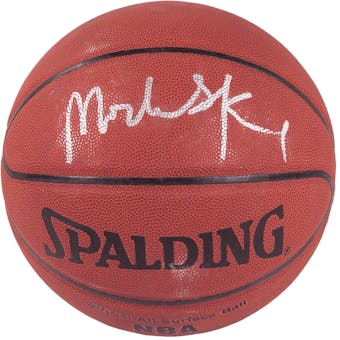 Michael Olowokandi Autographed Los Angeles Clippers I/O Spalding Basketball (Press Pass)
