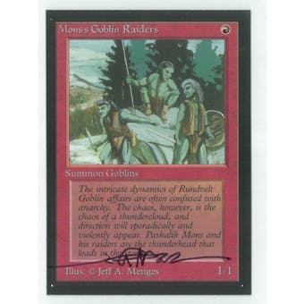 Magic the Gathering Beta Artist Proof Mons's Goblin Raiders - SIGNED BY JEFF A. MENGES