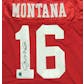 Joe Montana Autographed San Francisco 49ers Red Football Jersey (PSA COA)