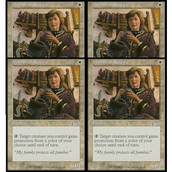 Magic the Gathering Urza's Legacy PLAYSET Mother of Runes FOIL - SLIGHT PLAY (SP)