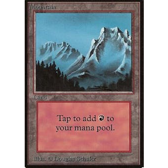 Magic the Gathering Beta Lot of 5 Mountains (all matching art, version 2)