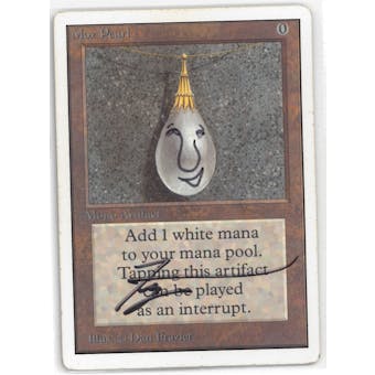 Magic the Gathering Unlimited Single Mox Pearl Artist Signed & Smiley Altered SP/MP
