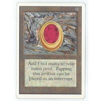 Magic the Gathering Unlimited Single Mox Ruby - SLIGHT/MODERATE PLAY (SP/MP)