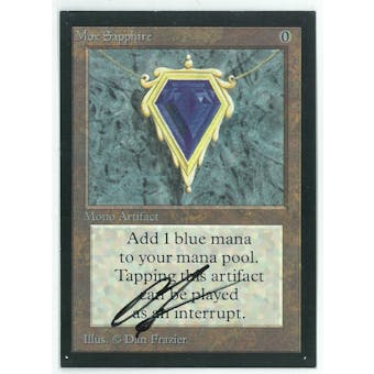 Magic the Gathering Beta Artist Proof Mox Sapphire - SIGNED BY DAN FRAZIER