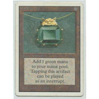 Magic the Gathering Unlimited Single Mox Emerald - MODERATE PLAY (MP)