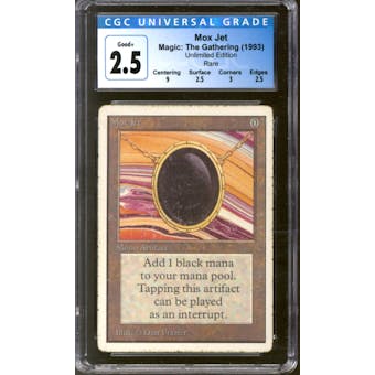 Magic the Gathering Unlimited Mox Jet CGC 2.5 HEAVILY PLAYED (HP) *019
