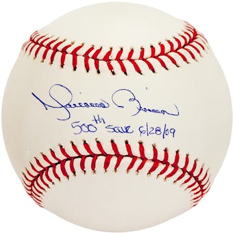 Mariano Rivera Autographed New York Yankees Baseball w/500th Save 6/28/09 (Steiner)