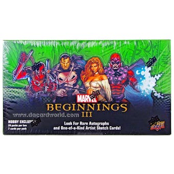 Marvel Beginnings III Trading Cards Hobby Box (Upper Deck 2012)