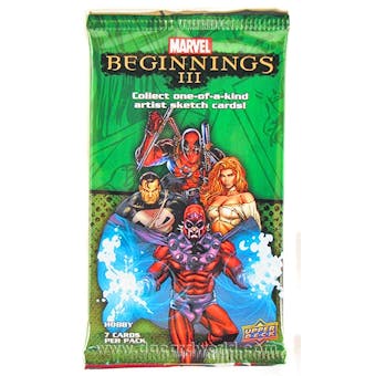 Marvel Beginnings III Trading Cards Hobby Pack (Upper Deck 2012)