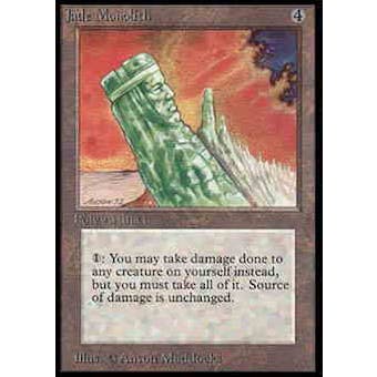 Magic the Gathering Alpha Single Jade Monolith - HEAVY PLAY/DAMAGED (HP/DMG)