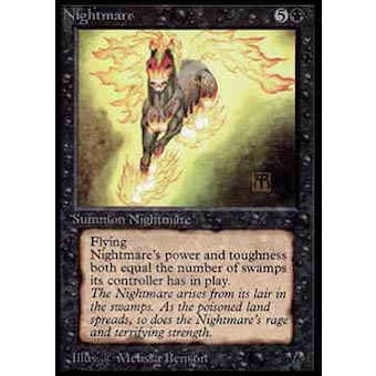 Magic the Gathering Alpha Single Nightmare - MODERATE PLAY (MP) - Artist signed in gold!