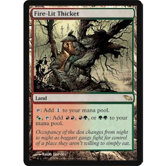 Magic the Gathering Shadowmoor Single Fire-Lit Thicket FOIL NEAR MINT